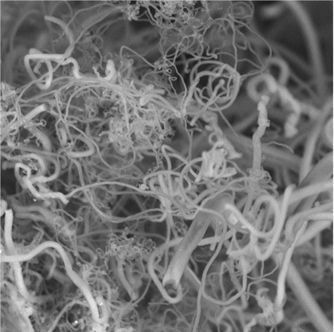 Nanofibra de carbono creada a partir de CO2.