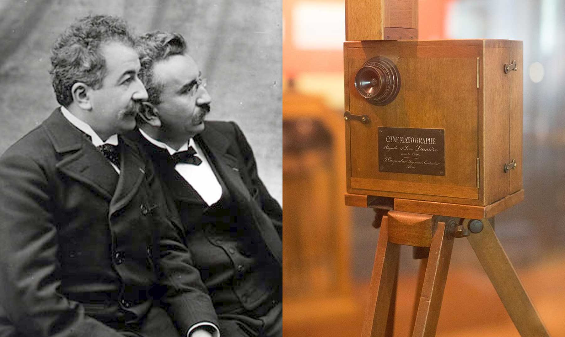 Los pioneros del cine, los hermanos Lumière, creadores de la primera película de la historia.