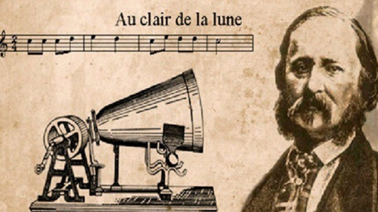 La primera grabación de voz humana fue un fragmento de la canción Au clair de la lune