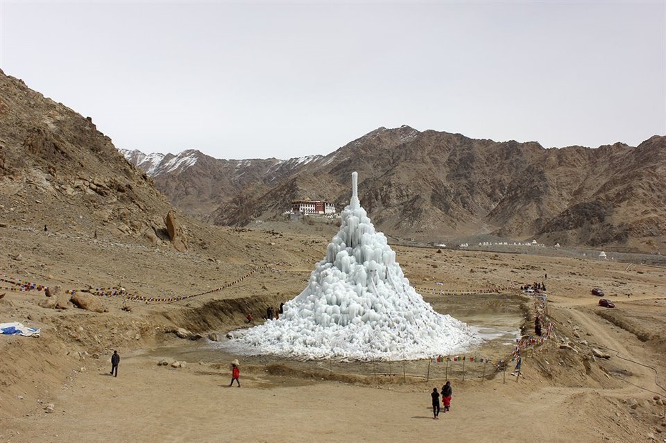 Una genial innovación para lugares sin agua los glaciares artificiales.