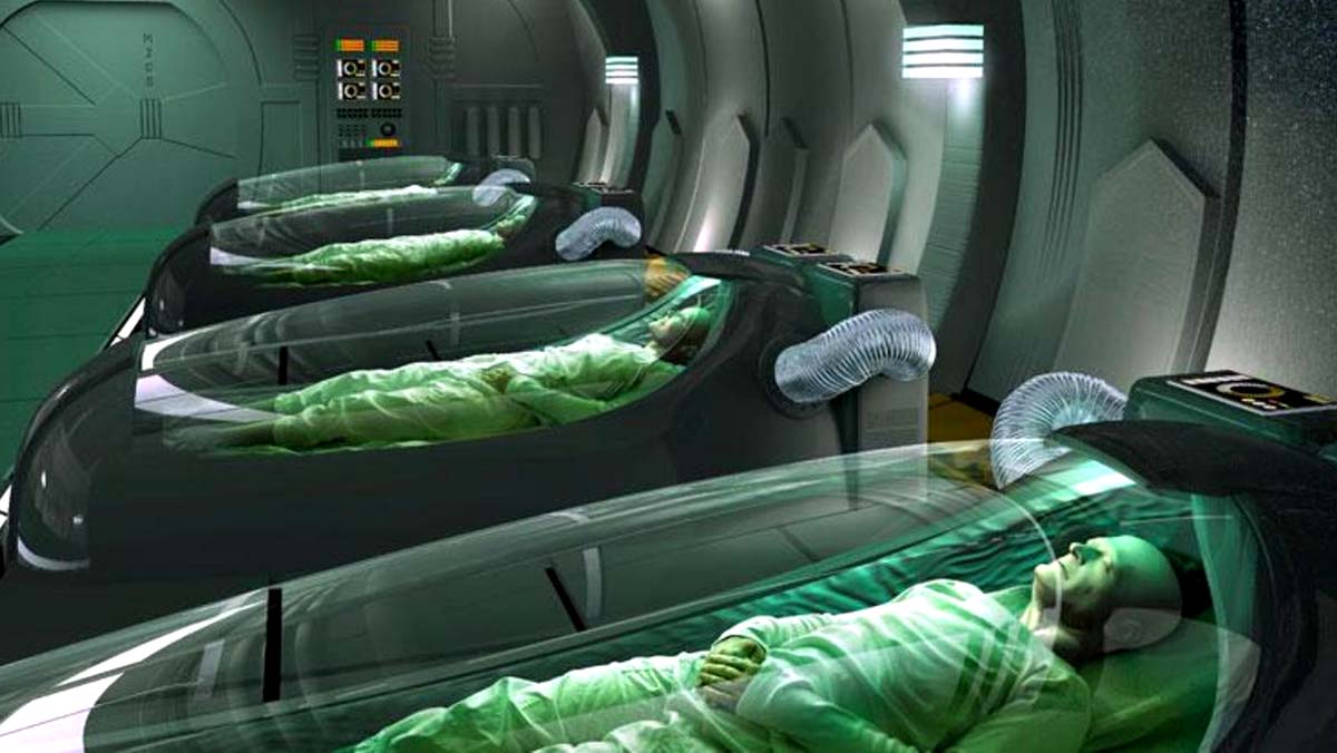 Astronautas hibernando a la vista. El futuro.