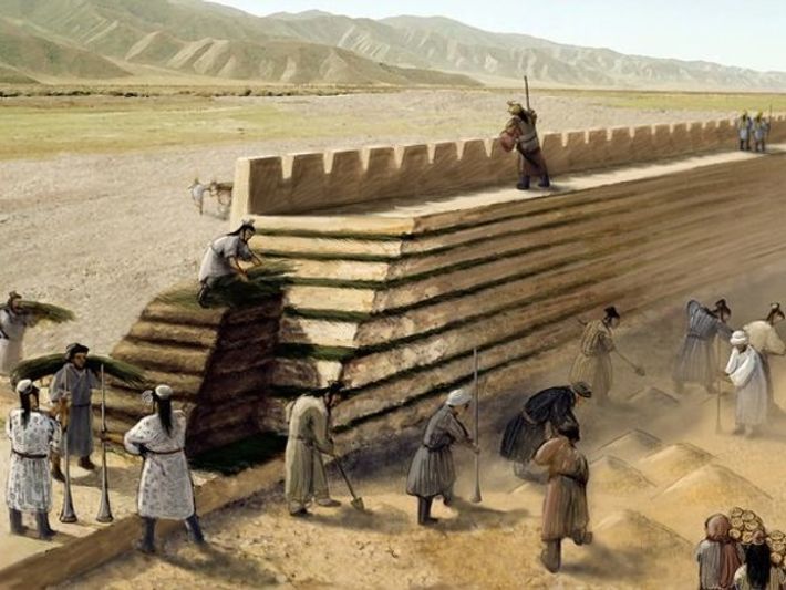 La construcción de la muralla se realizó a lo largo de muchos siglos.