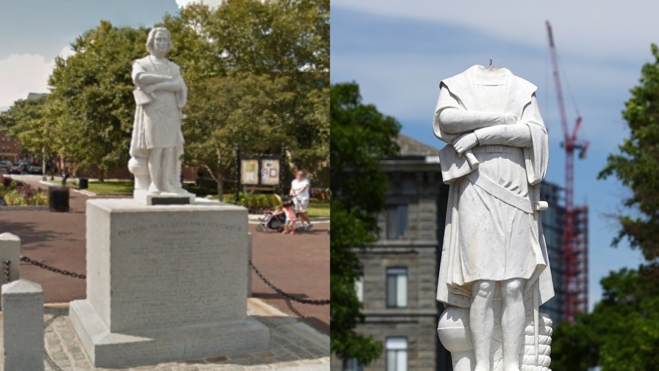 monumentos y estatuas agredidos