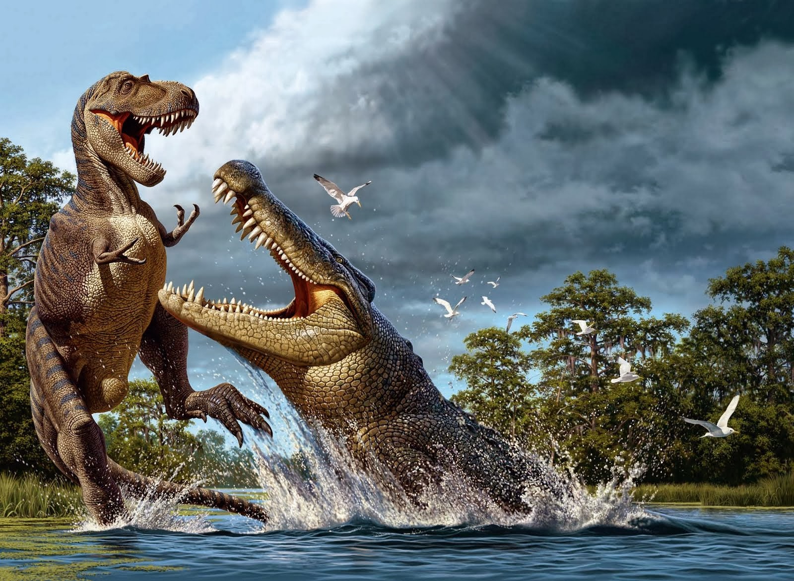 El cocodrilo que comía dinosaurios debió ser un espectáculo aterrador.