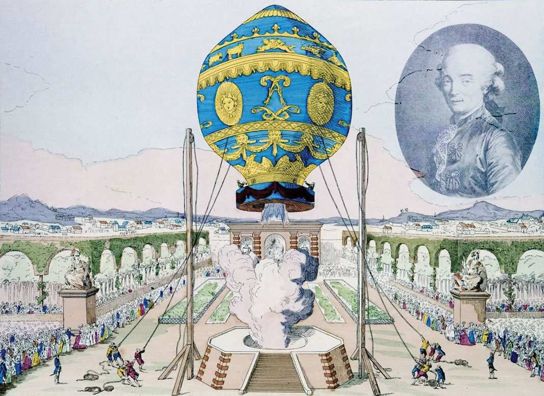 El primer vuelo tripulado en globo cumple 237 años. Qué gran espectáculo debió ser, en 1783.