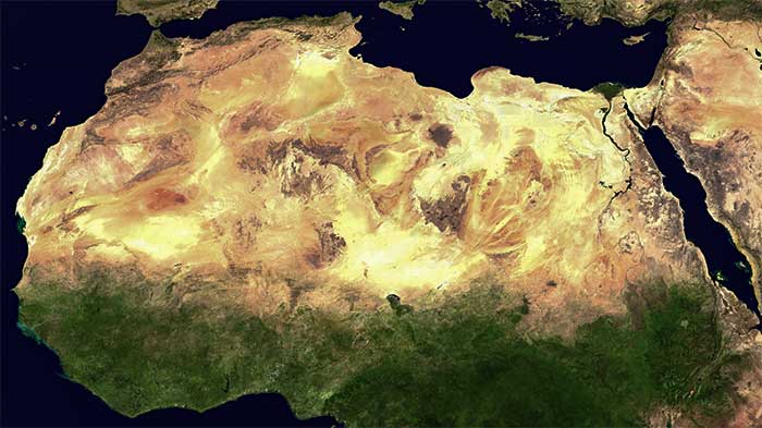 La región del norte de África es una de las más áridas del mundo.