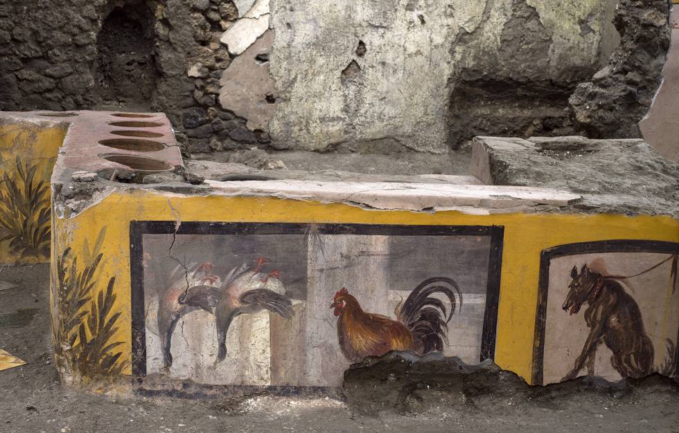 El quiosco de comida de Pompeya aún tiene restos de comida. ¿Alguien quiere recalentar sobras?
