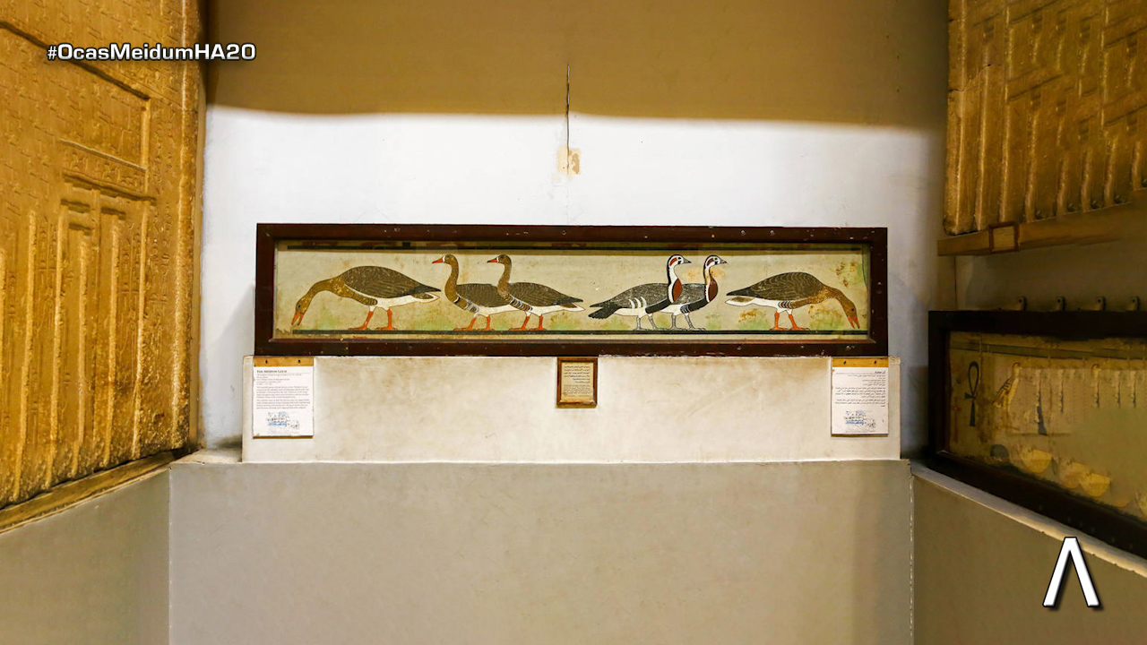La pintura se exhibe en el Museo de Antigüedades Egipcias de El Cairo.