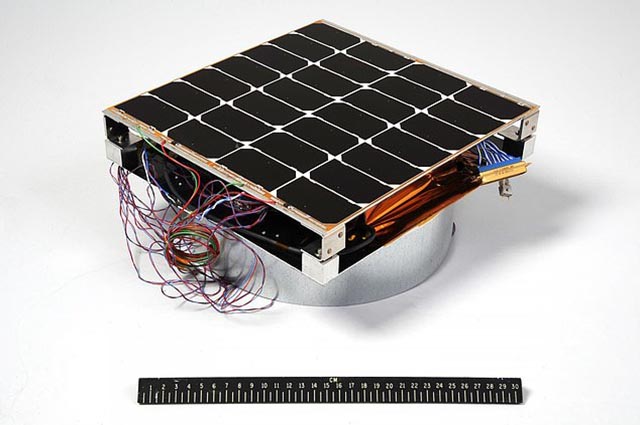 panel solar en el Espacio de 30cm x 30cm
