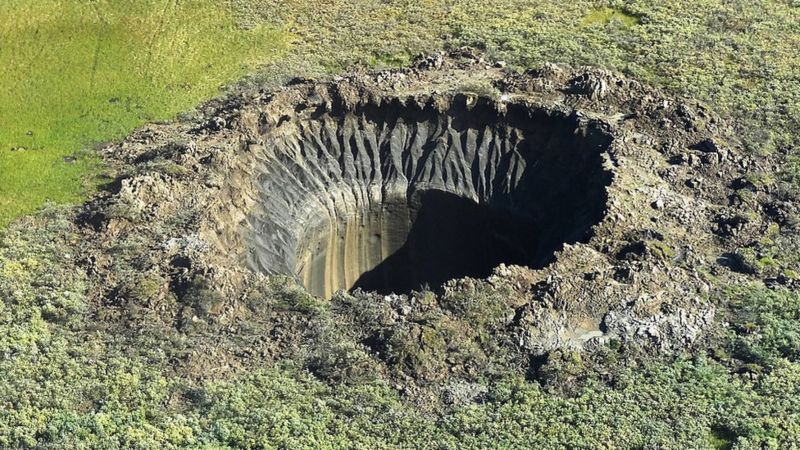 El cráter es de los agujeros del fin del mundo