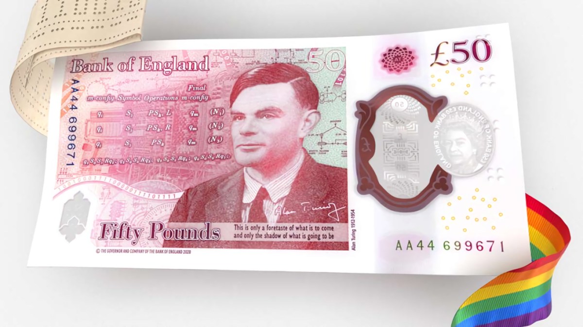 El billete que rinde homenaje a Alan Turing restituye parcialmente la justicia.
