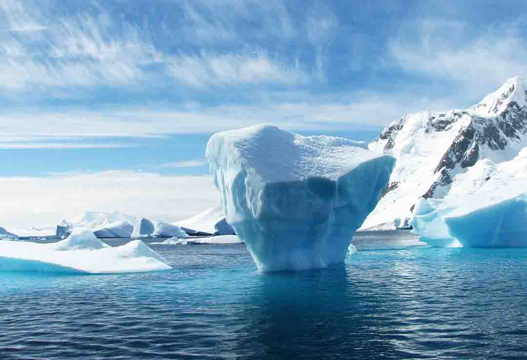 hielo del continente antártico