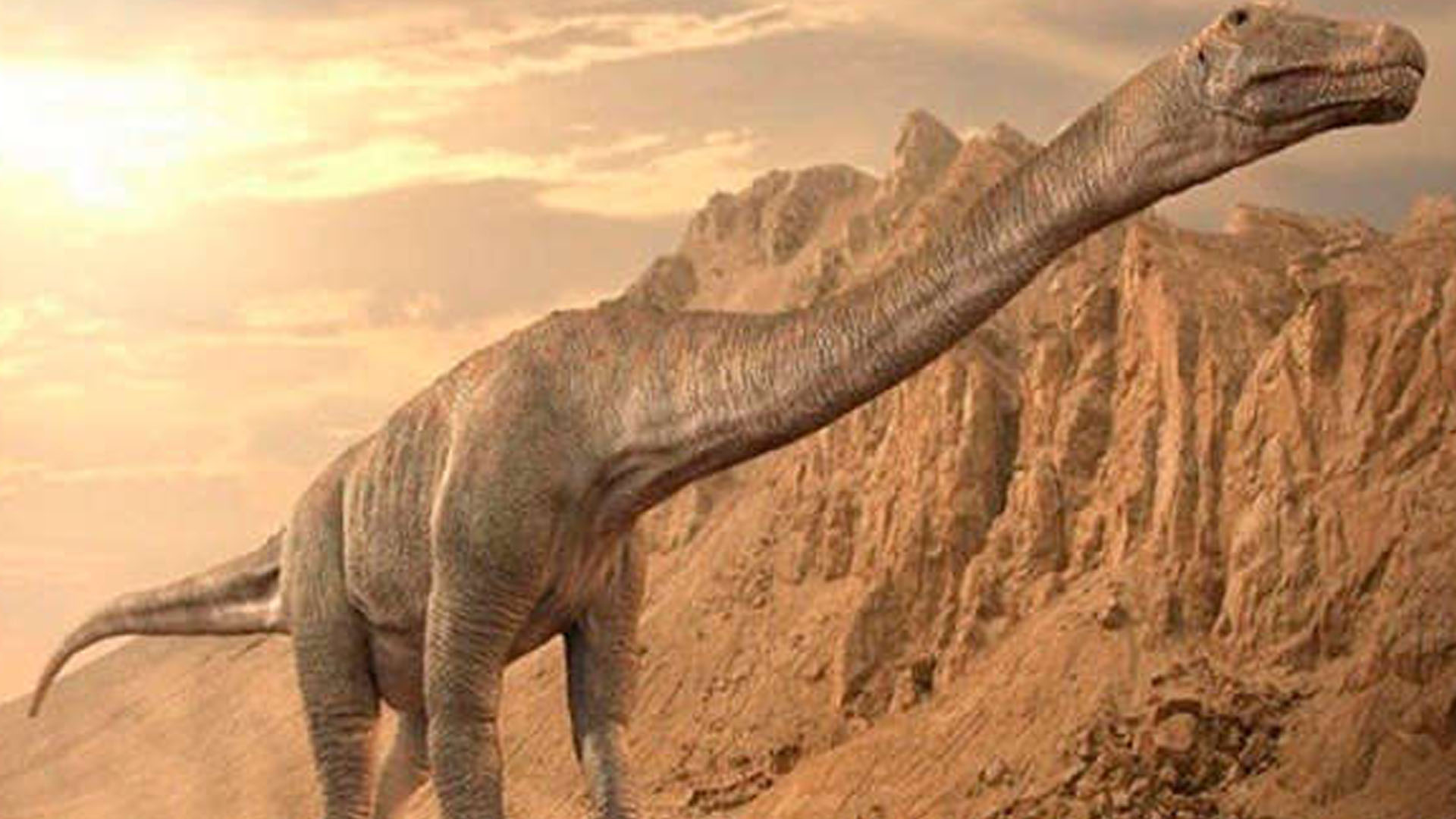 El titanosaurio es de los más grandes animales sobre la Tierra.