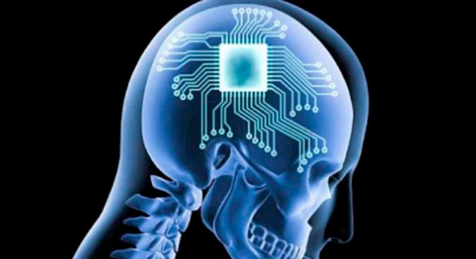 El chip Neuralink se instalará dentro de un cerebro humano.