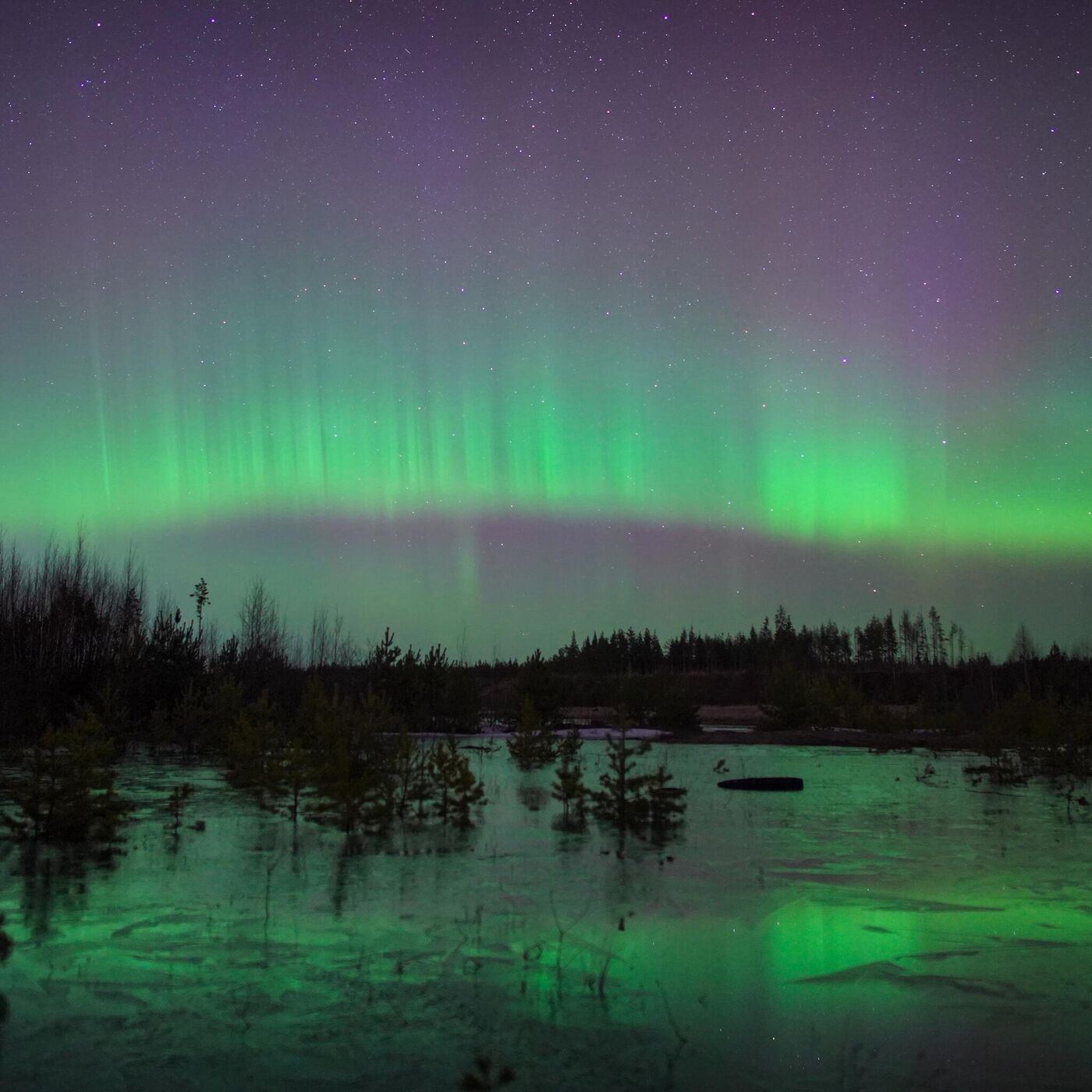 Las auroras boreales alcanzaron zonas muy alejadas de todo el país.