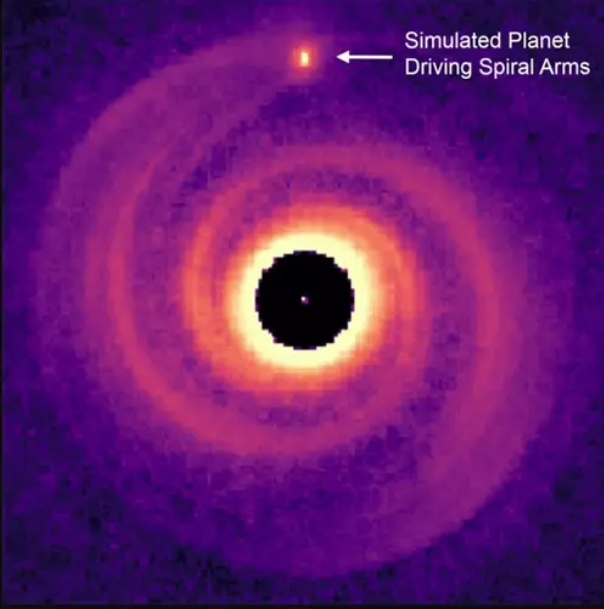 El planeta que forma espirales revela algunos secretos sobre la formación de la galaxia.