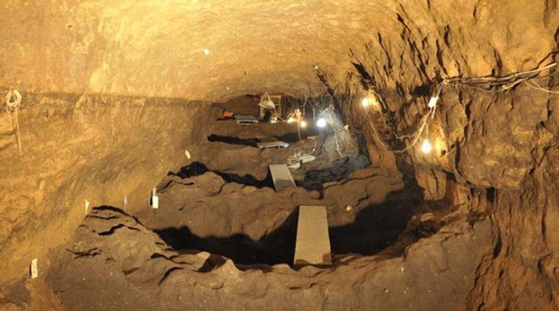Este es uno de los secretos de la Pirámide de la Luna recientemente descubiertos. Un túnel.
