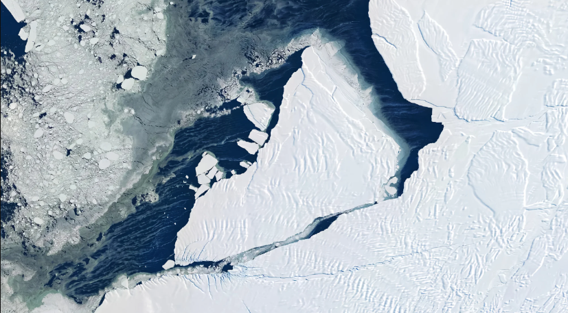 La Antártida perdió un gigantesco sector de hielo.