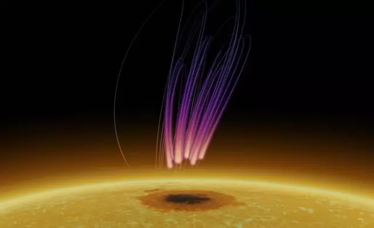 La aurora descubierta sobre el Sol es la primera detectada.