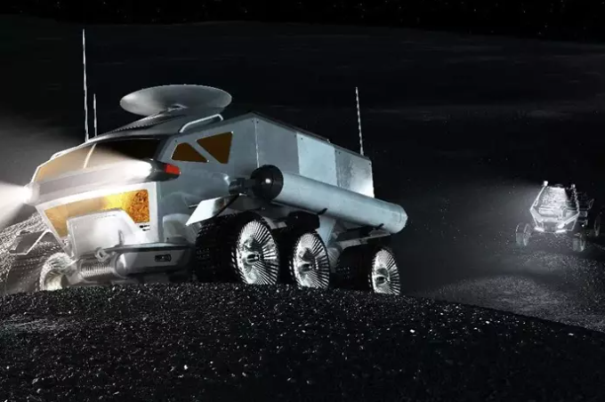 Los astronautas viajarán en un rover presurizado.