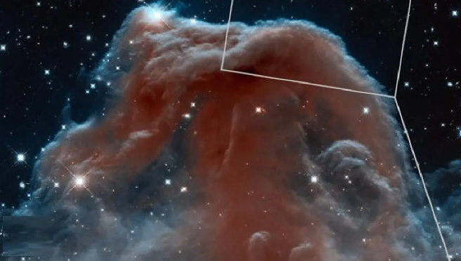 La espectacular nebulosa Cabeza de Caballo se muestra con gran detalle.
