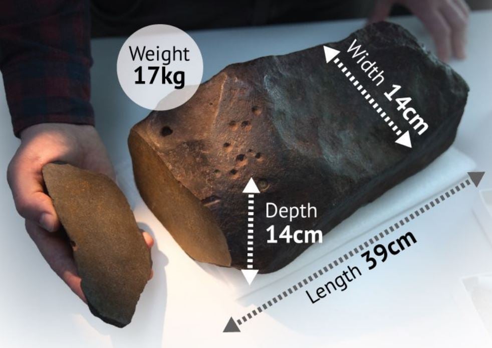 Medidas del Meteorito de Maryborough