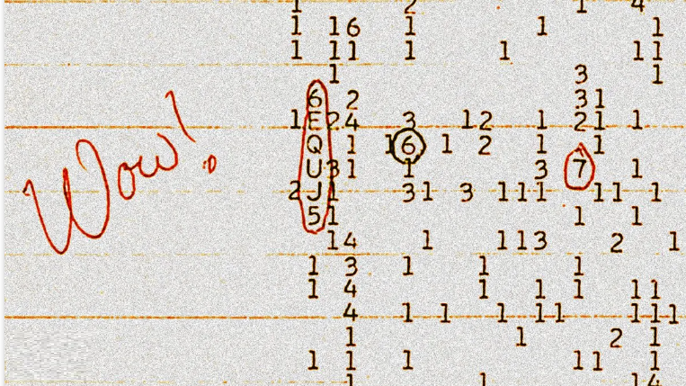 La más extraña señal de radio extraterrestre fue anotada con una expresión de sorpresa.