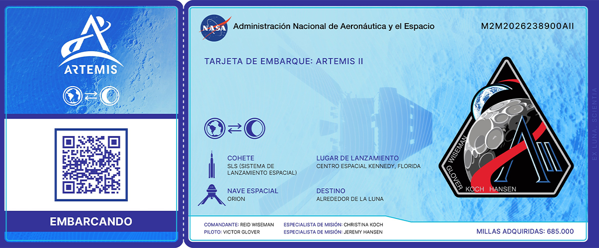 La NASA habilitó un registro para generar tu tarjeta de embarque.