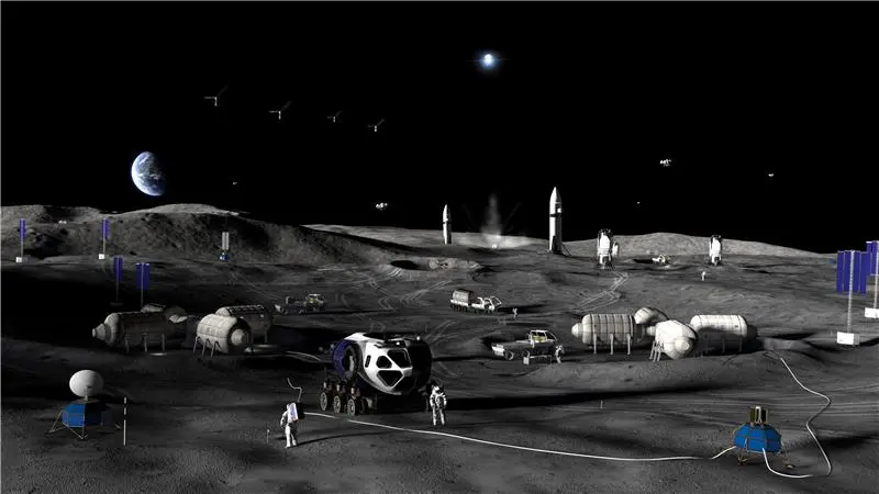 La base lunar que construye la NASA se vería así en el futuro.