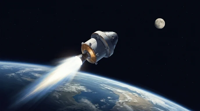 La nave ya va rumbo a la Luna.