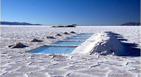 Mucho litio se obtiene del agua salada.