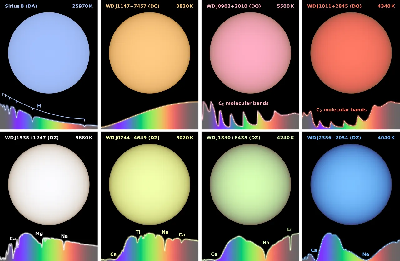 La ciencia exhibió los colores reales de las estrellas enanas.